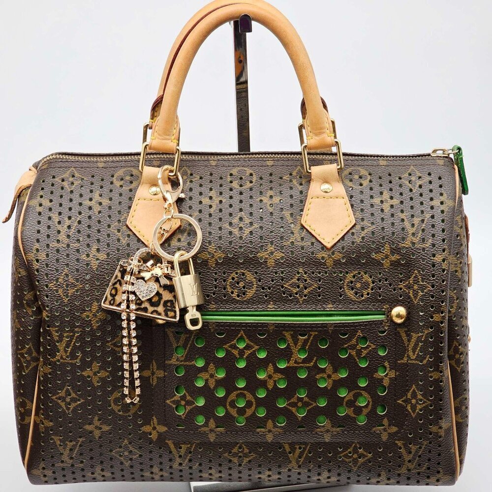 Authentic Louis Vuitton Padlock & Key Gold ✨Unbranded Bag Charm Keychain